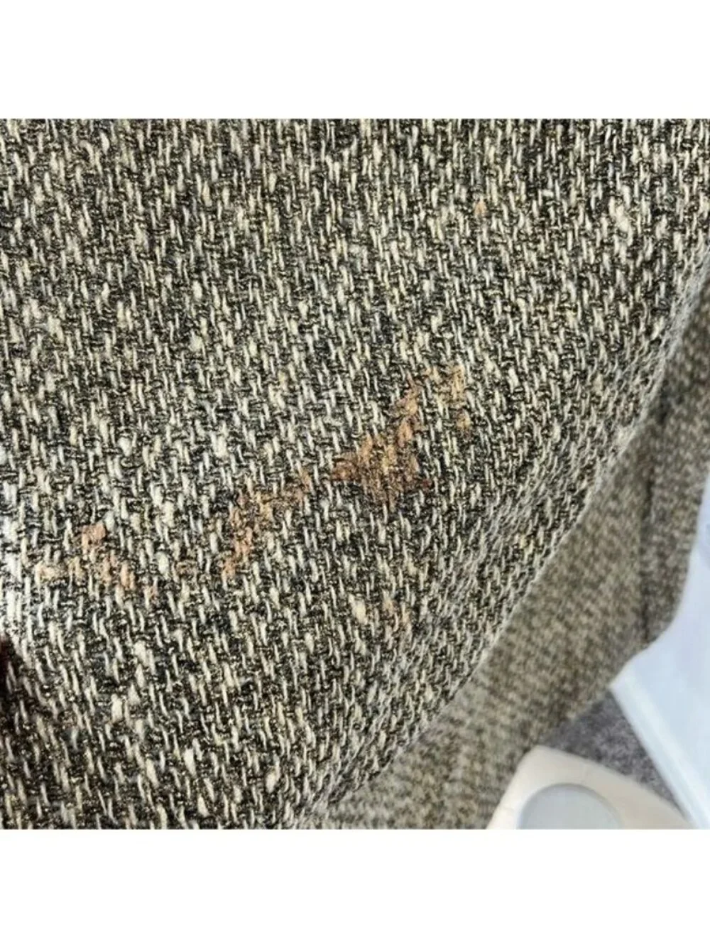 Burberry Metallic Tweed Gold Belted Trench Coat Jacket - Picture 4 of 15